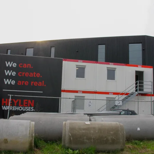 bouwplaatsinrichting Heylen Warehouses Weert