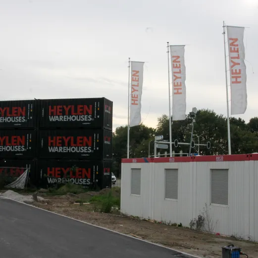 bouwplaatsinrichting Heylen Warehouses Weert
