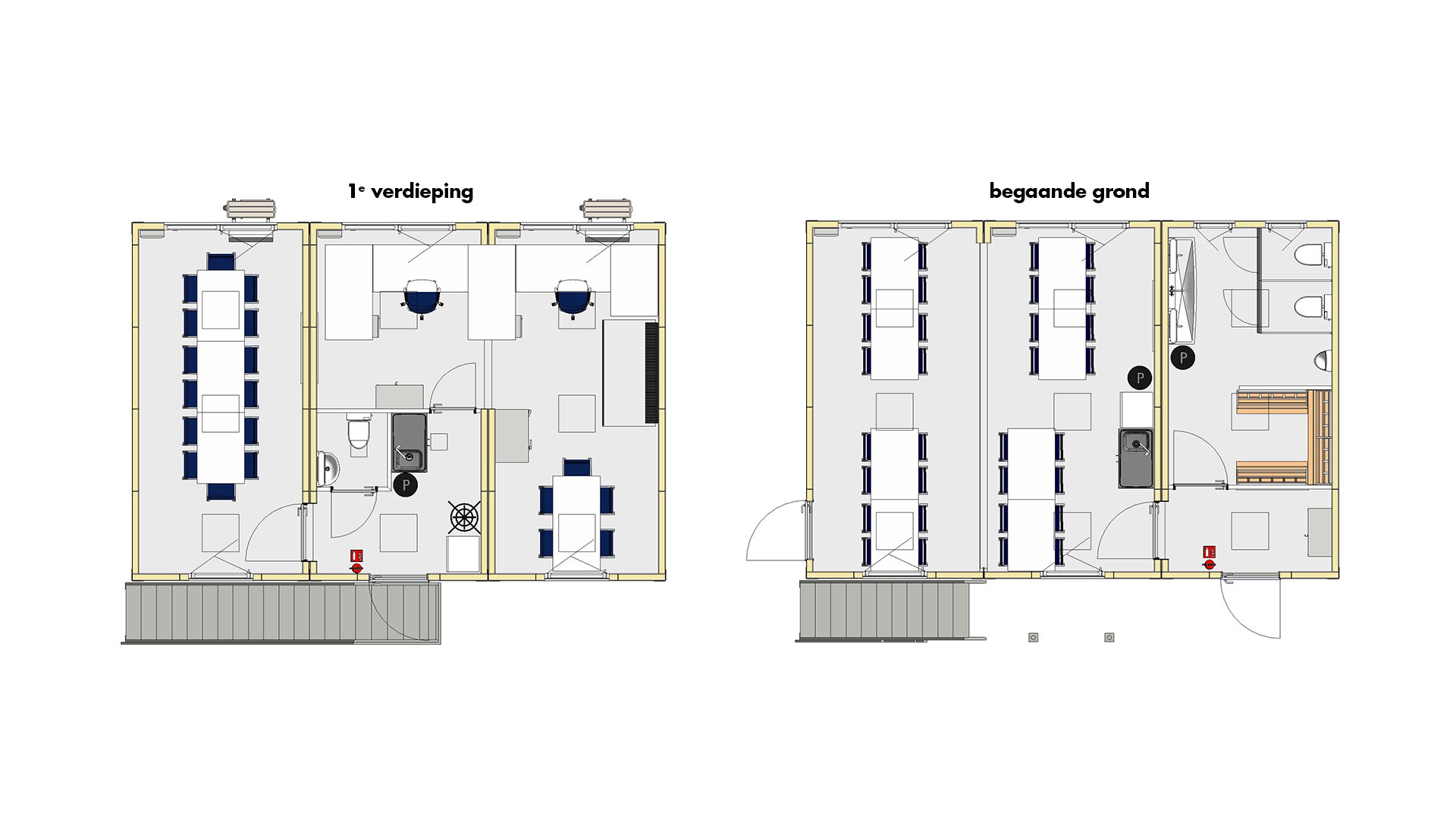 Bouwkeet set 4 plattegrond