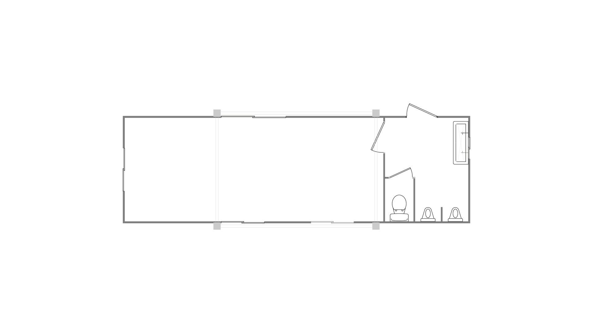 Vrijstaande bouwkeet huren met toiletten