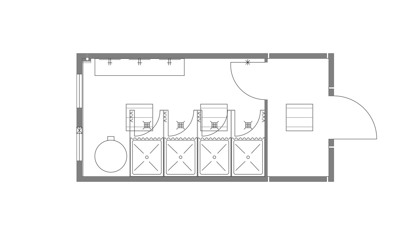 Schakelbare doucheunit huren 4 tijdelijke douchecabines