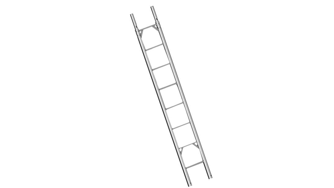 deelnemen voor volume Layher steigertrap/-ladder 3,0 m huren | stalen steigerladder