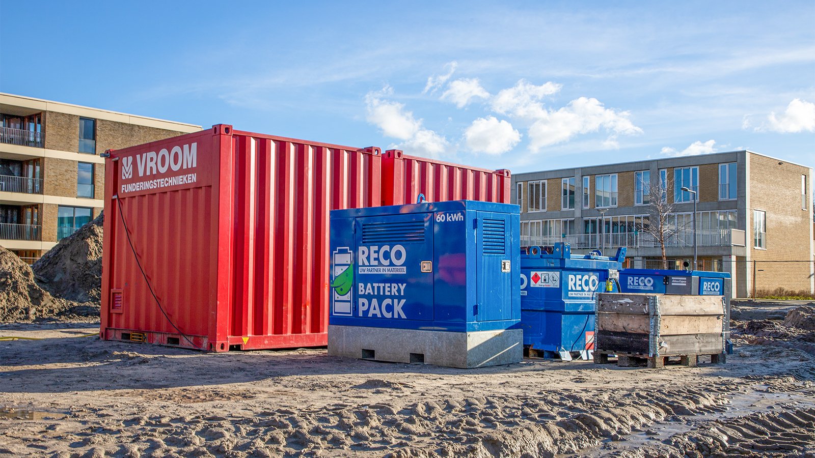 Hybride aggregaten bij de bouw van een appartementencomplex