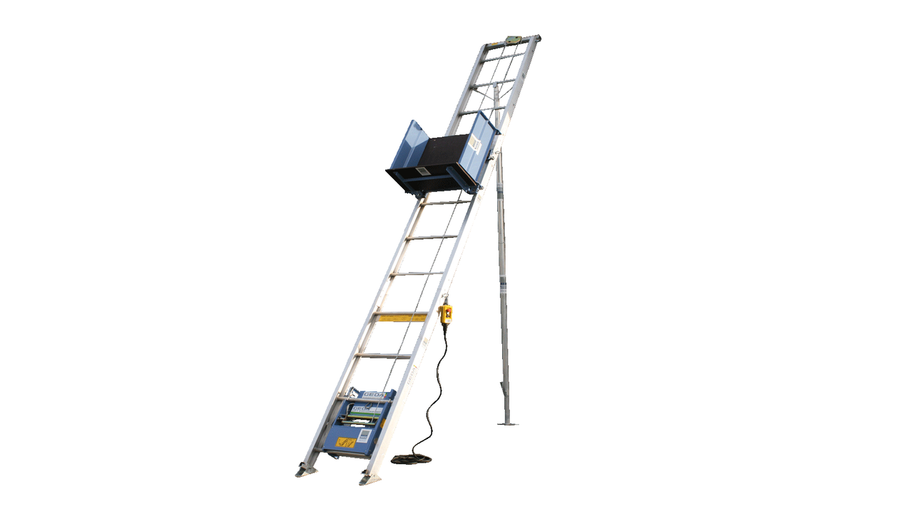 GEDA Ladderlift huren 13m, 250kg hefvermogen RECO