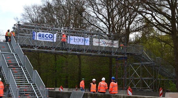 RECO bouwt tijdelijke fiets- en voetgangersbrug over N34