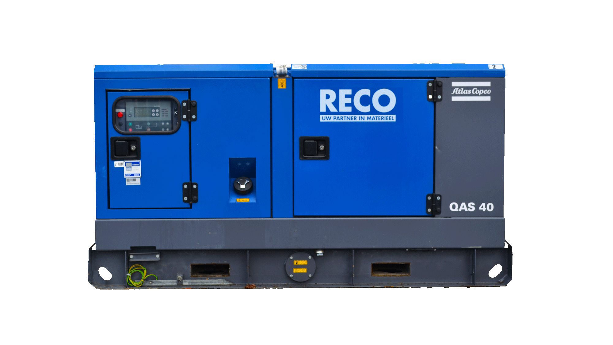 pad ambulance waarheid Atlas Copco Diesel-aggregaat huren | 40 kVA, 36 kW | RECO