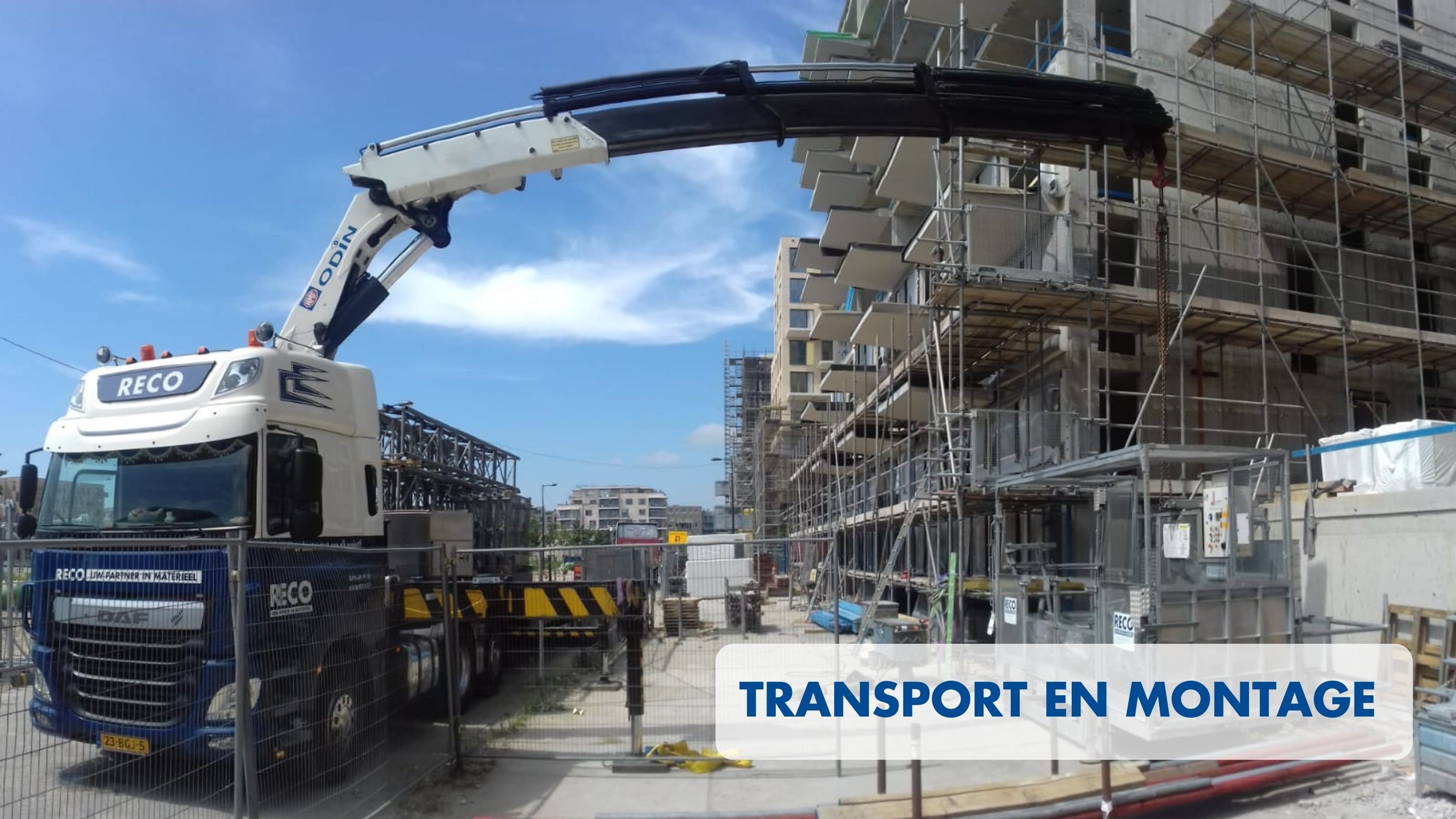 Transport en montage bouwliften