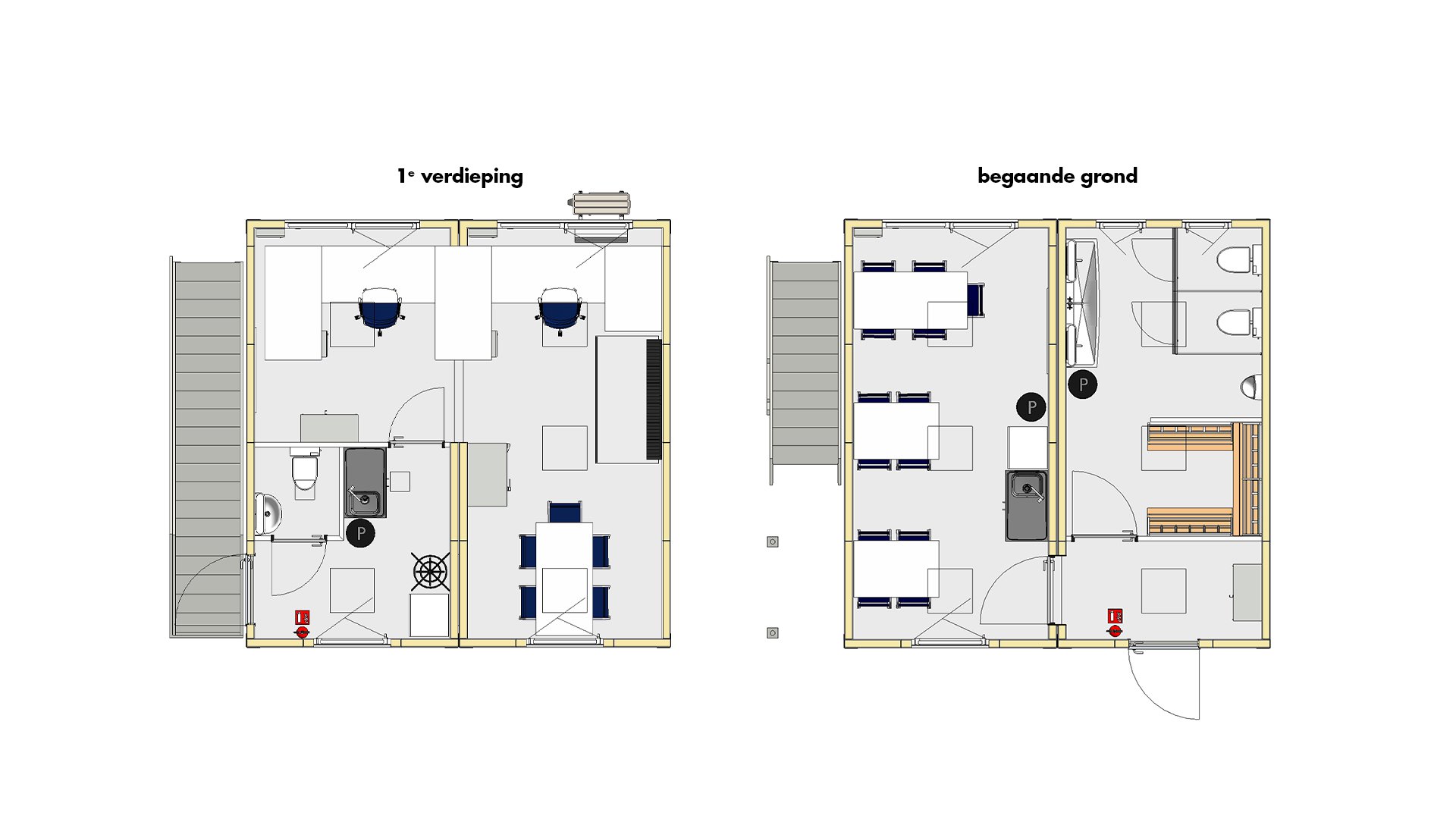 Bouwkeet set 3 plattegrond